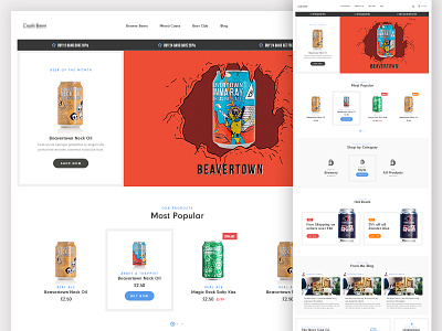 Craft Beer eCommerce Concept concept design development ecommerce home madebyshape shape ui ux web website