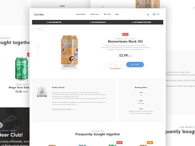 Craft Beer eCommerce Product design development ecommerce home madebyshape shape ui ux website