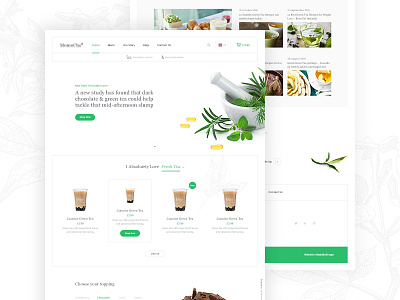 Green Tea eCommerce Concept design development ecommerce home madebyshape shape ui ux website