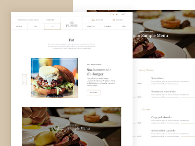 Sample Menu design development madebyshape shape ui ux website