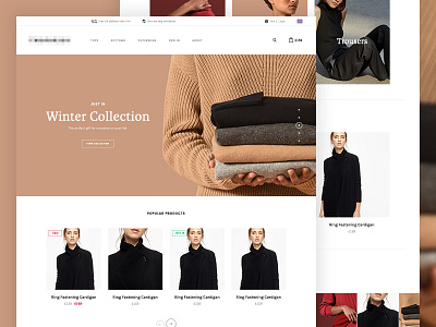 Fashion eCommerce Homepage clean design e commerce homepage landing layout minimal ui ux website