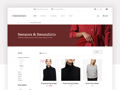 Fashion eCommerce Products concept design development ecommerce madebyshape product shape ui ux web website