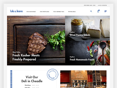 Deli Full Concept bakery clean food landing madebyshape restaurant shape typography ui ux web design website