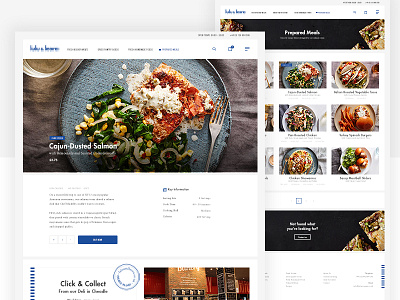 Prepared Meals brand clean food madebyshape minimal ui ux web design website shape
