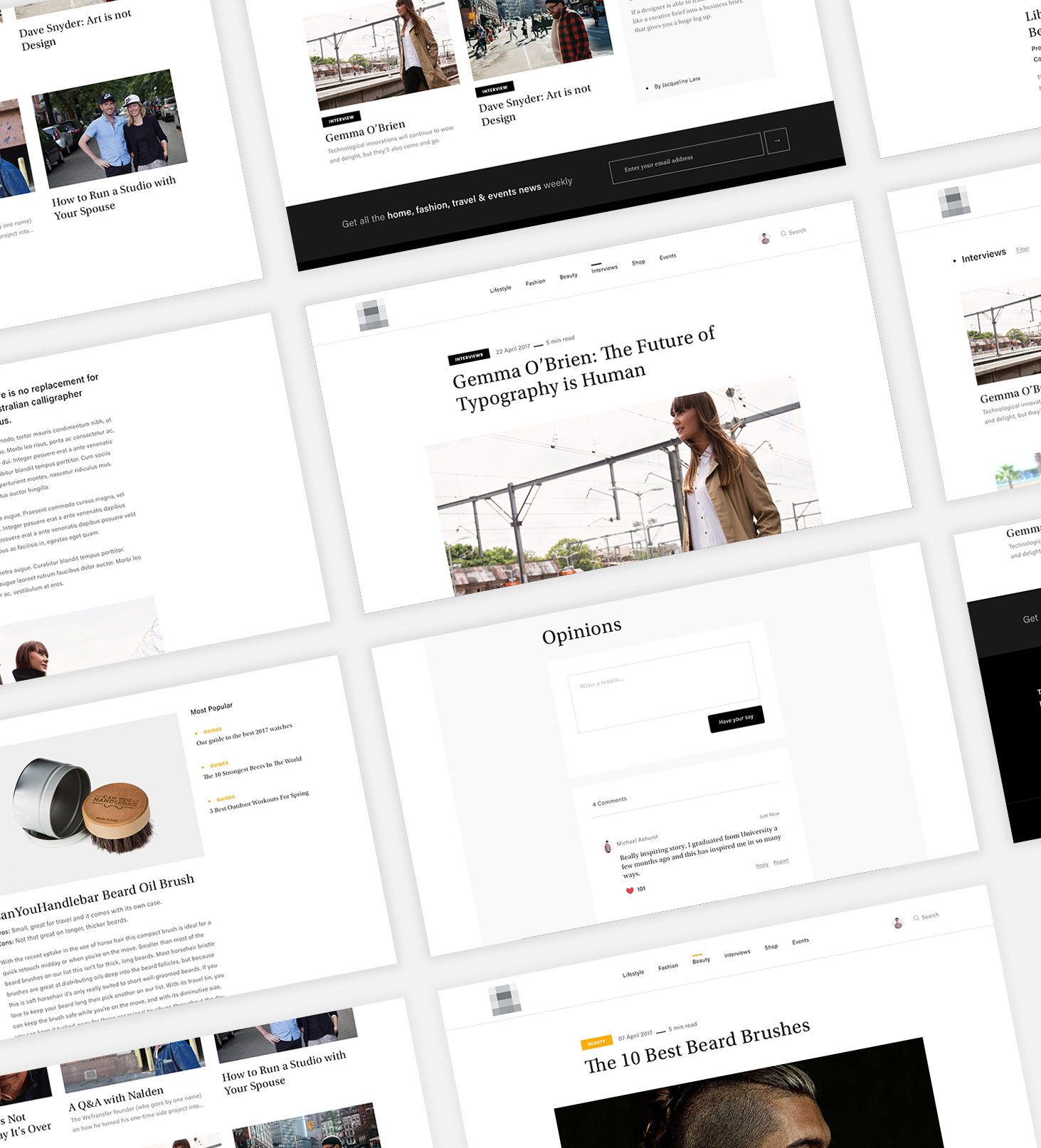 Article Variations by Michael Ashurst for MadeByShape on Dribbble