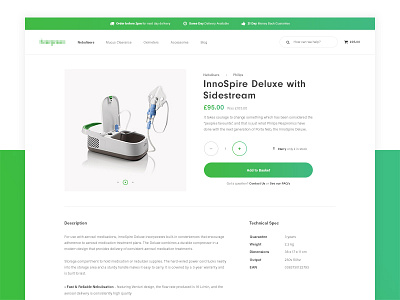 Product detail clean concept ecommerce header minimal shop ui web website