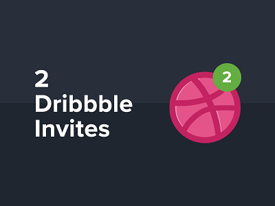 2 Dribbble Invitations dribbble invite illustrations invite invite dribbble invites