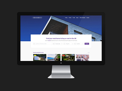 Property Search Header buy concept design experience landing page property real estate rent rental ui ux web