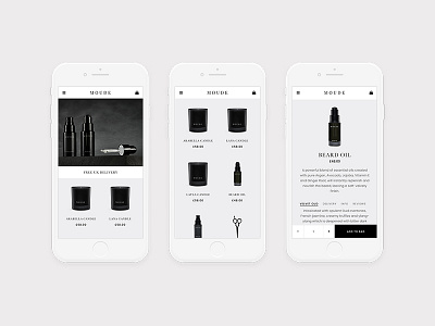 Moude apple detail ecommerce grid menu minimal product responsive screen design shop ui ux