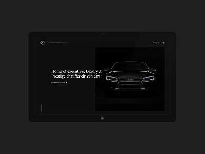 Chauffeur Concept car clean concept dark header hero home transportation ui ux vehicle web