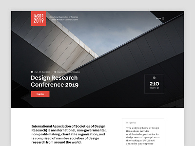 Design Conference Header clean concept design header home minimal sanserif typography ui user experience user interface ux web web design website