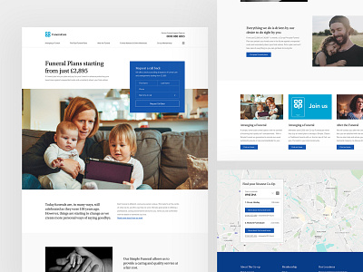 Co-op Funeralcare Concept clean concept design home minimal serif typography ui ux web web design website