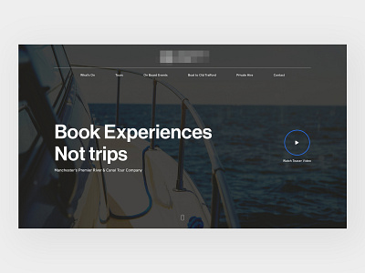 River Cruises Header clean design header home minimal sanserif typography ui ux web web design website