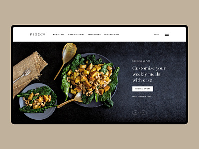 Fig&Co Concept active concept design ecommerce fit food healthy hero meal prep minimal nutrition typography ui user experience user interface ux website