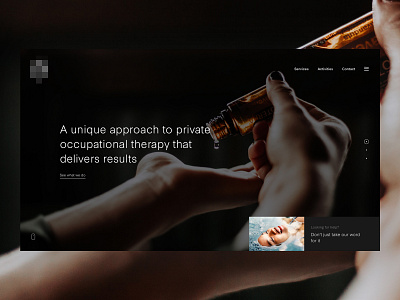 Therapy Hero Header clean concept design header minimal typography ui ux web web design website