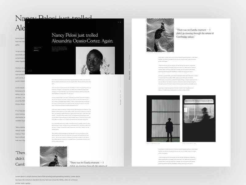 Article Detail detail design web web design clean minimal blog user interface article ui ux concept typography news header