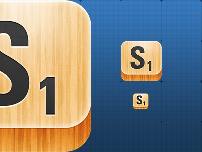 Scrabbble iOS Icon 1 3d ea lighting linen nice points s scrabbble scrabble textures wood