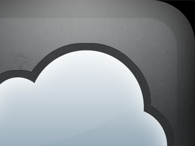 Shiny Cloud Icon cloud ios reject shiny stone texture