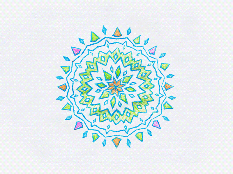 Animated mandala drawings analog illustration mandala pen paper