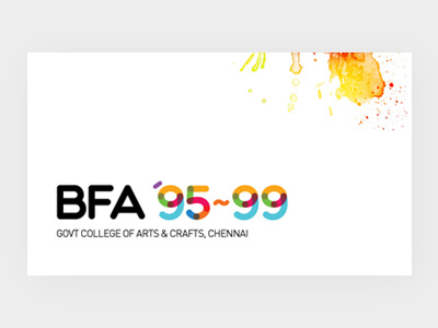 BFA 1995-1999 - Batch Logo Design banner bfa color logo water color
