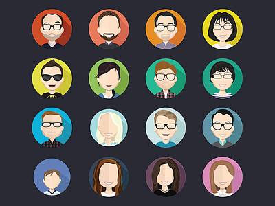 Little people avatars design flat human icons illustration illustrator people