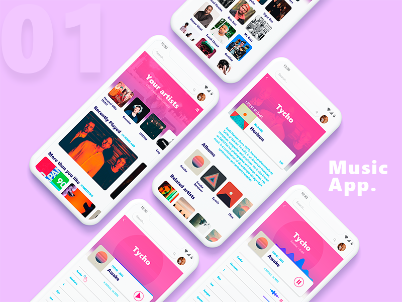 #01 Music App mobile product design musicapp music design app ui uiweekly uichallenge