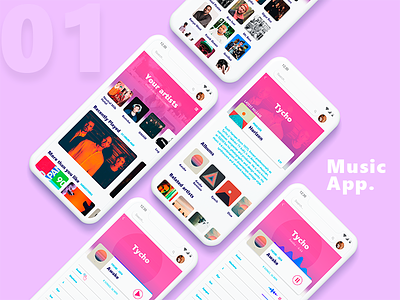 #01 Music App app design mobile music musicapp product design ui uichallenge uiweekly