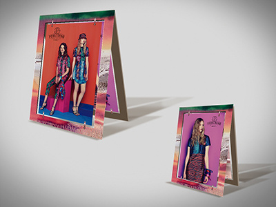 Display for point of sale fashion graphic design