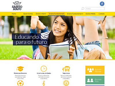Home Colégio Santo Anjo graphic design web design