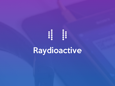 Raydioactive app branding design elegent logo new podcast simple
