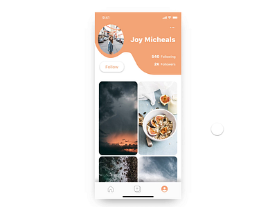 Profile UI card design invision invision studio ios photograhy profile sketch ui ui animation ui desgin ui ux