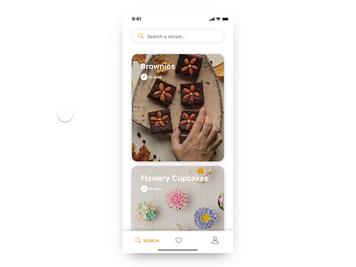 Recipes App UI app ui card design food food app illustration invasion invision studio mobile ui ui animation ui design ui ux ui ux design