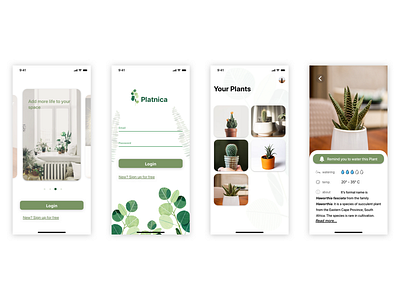 Platinca App UI app ui design invision invision studio plant ui ui animation ui design ui ux ui ux design ux