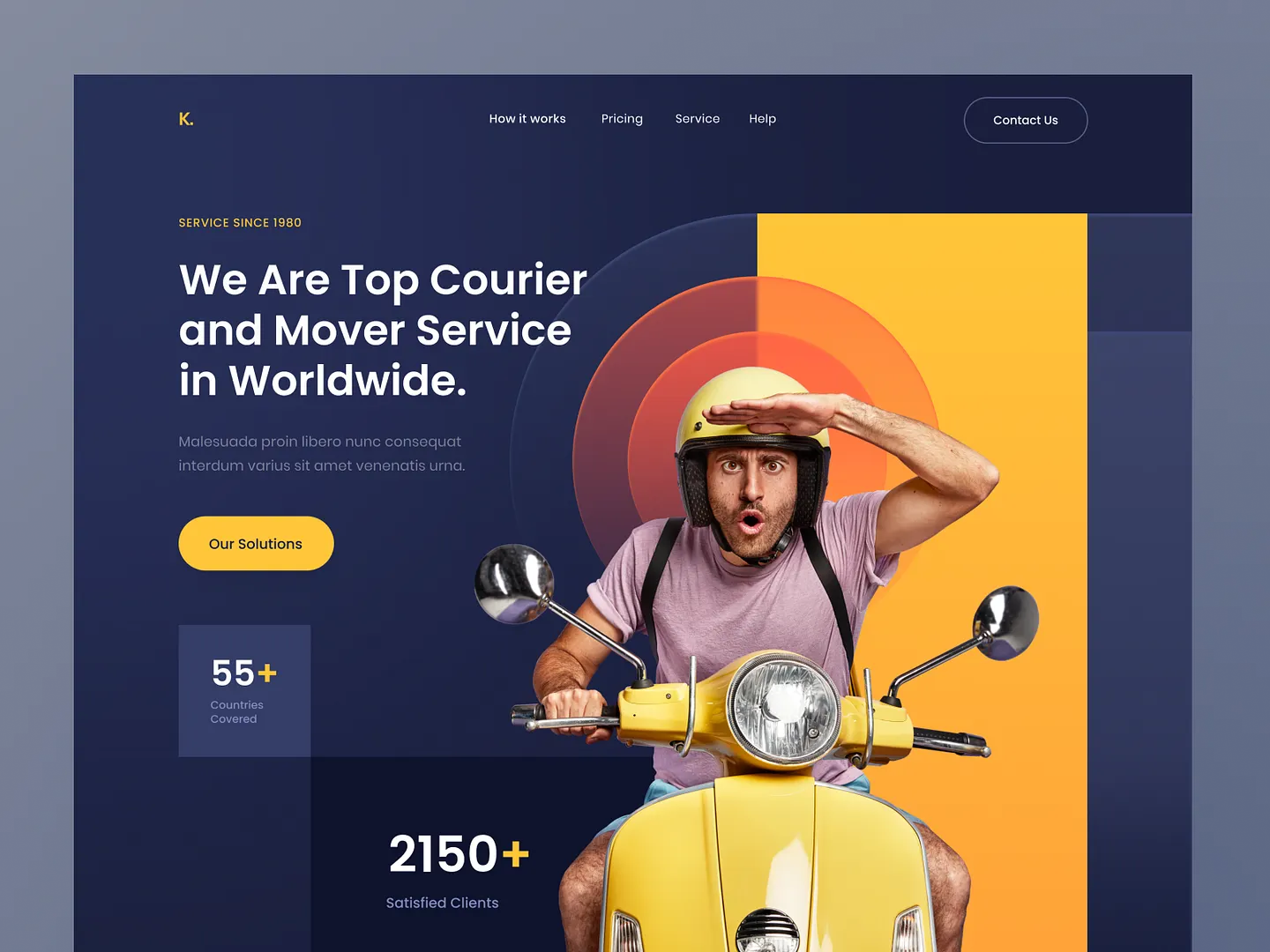 Modern Courier Website Design for Delivery Services