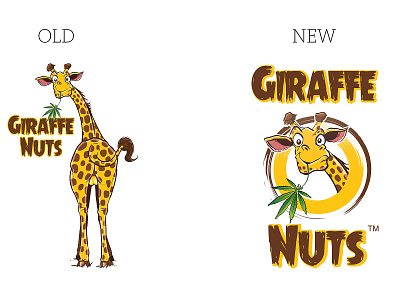 Giraffe Nuts Rebrand branding cbd design edibles icon illustrator logo minimal packaging packaging design vector