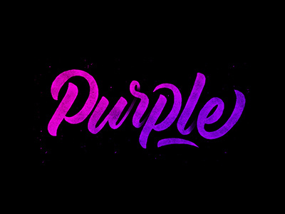 Purple lettering