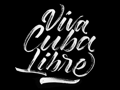 Viva Cuba LIbre lettering