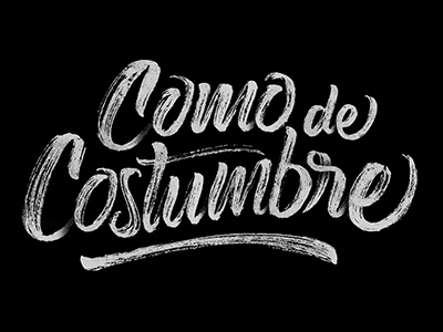 Comodecostumbre lettering