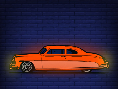 VINTAGE CAR ILLUSTRTION