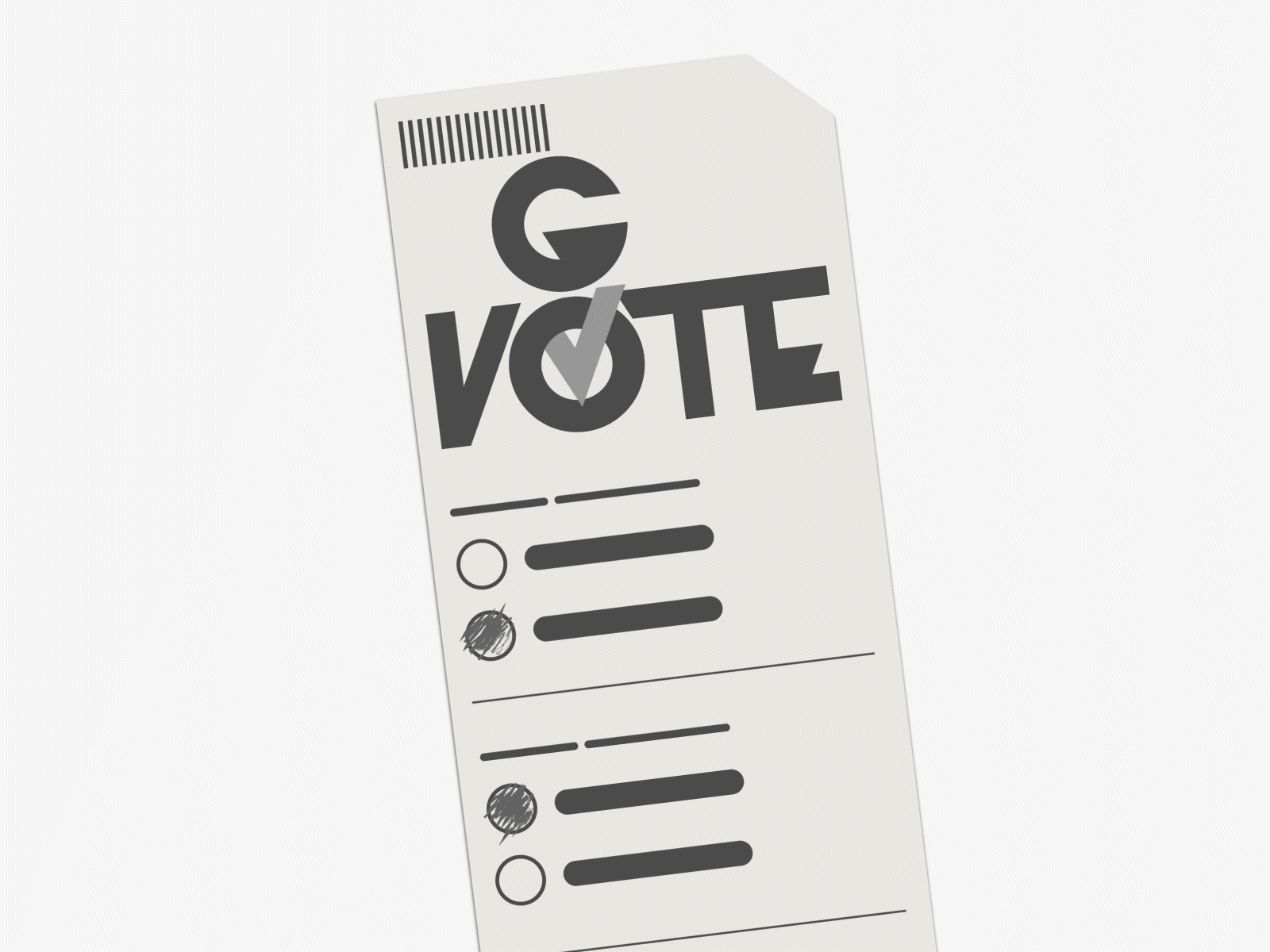 Go Vote! animation ballot ballots decide election go vote pencil vote voting your voice
