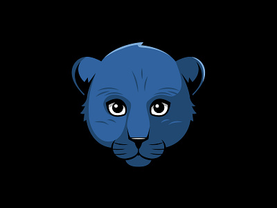 Baby Panther Mascot blue brand cat cats elementary logo mascot mascot character mascot design mascot logo panther panthers