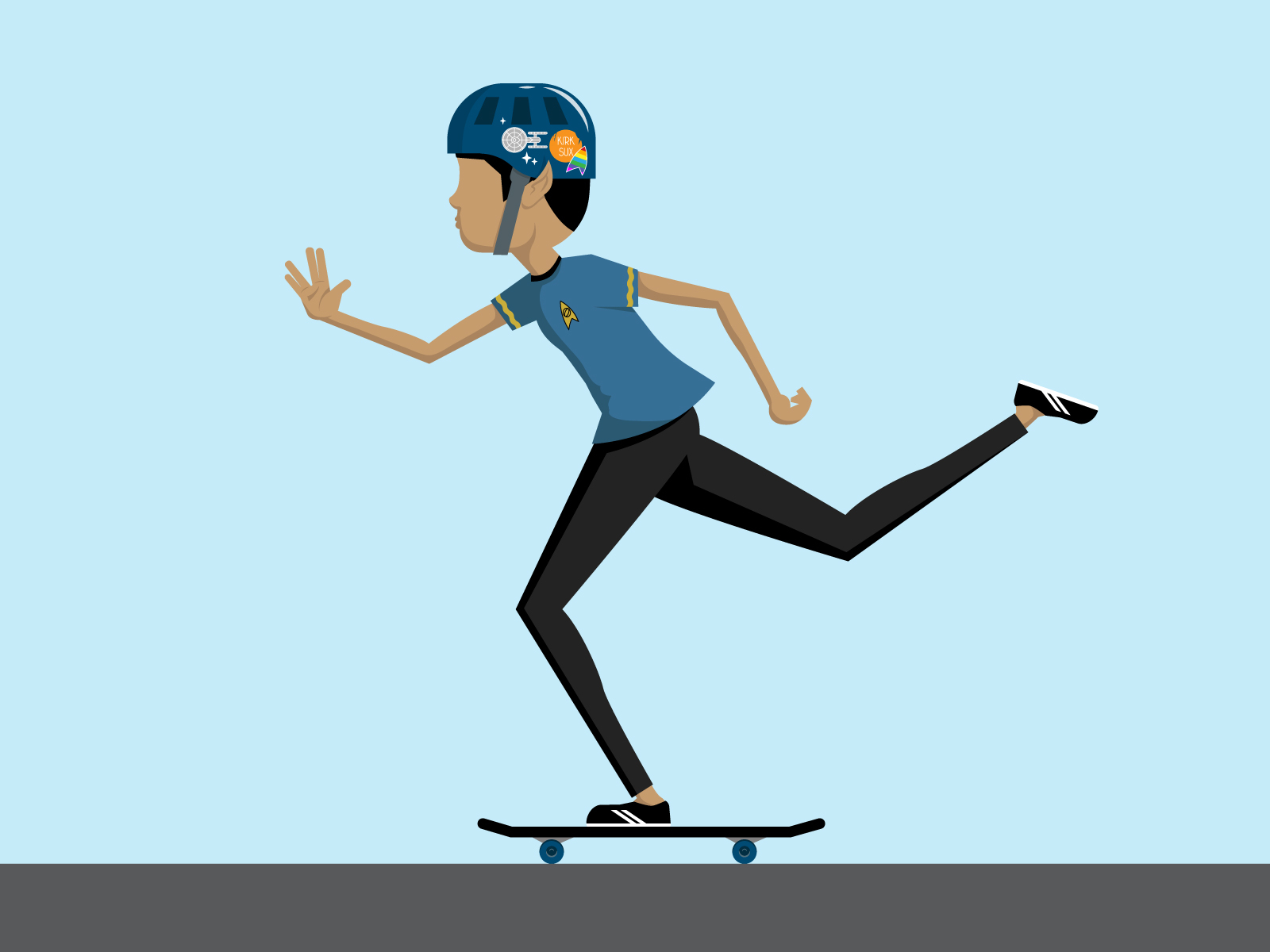 Skater Spock by Thomas C. Park on Dribbble