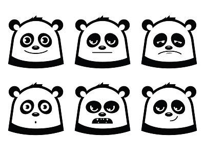 Panda Feelings animal black and white elementary emotional awareness emotions faces feelings panda simple social emotional