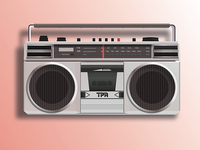 80s Jambox 1980s 1990s 80s 90s cassette cassette player jam jambox pink radio retro rock speakers tape tape player vector art vintage