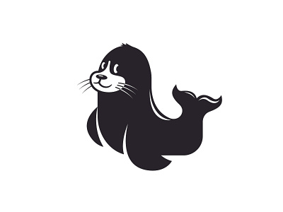 Seal black and white flippers marine biology mascot mascot design seal whiskers