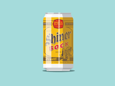 Shiner Bock beer booze can drink fizz open pop poptop shiner shiner bock texas