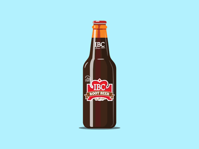 IBC Root Beer animated bottle drink flip gif glass ibc root beer rootbeer soda
