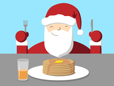 Breakfast with Santa breakfast christmas hungry juice pancakes santa st nick