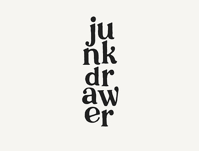junk drawer productions 2 brand brand identity branding branding and identity illustrator logo logo design minimal sketch typography vintage
