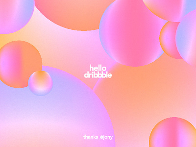 hello dribbble debut dribbble first shot hello pink